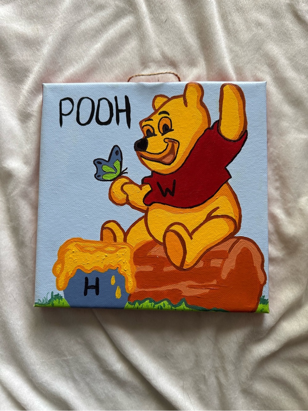 Winnie the Pooh Canvas Art - Yellow & Red Illustration